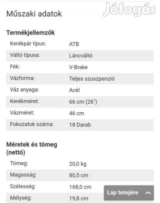 Atlantic galaxy mountain bike 26 kerékpár eladó arany színű