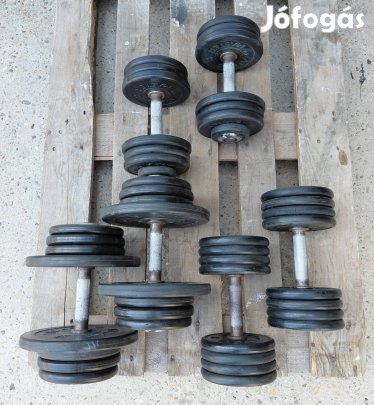 Atlas gumírozott egykezes súlyzó 15 kg, 18 kg és 25 kg