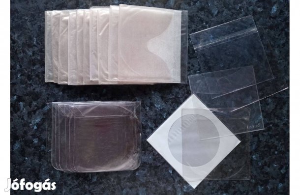 Átlátszó CD tok puha műanyagból 22 db