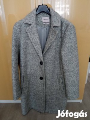 Átmeneti elegáns szürke szövetkabát