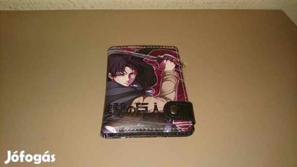 Attack on Titan Levi Ackerman anime AOT Shingeki no Kyojin bőr pénztár