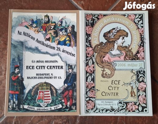 Atticus antikvárium aukciós katalógusai