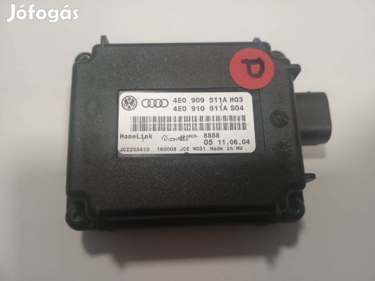 Audi A8 A4 Homelink garázskapu modul 4E0 909 511A / 4E0 910 511A