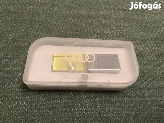 Audi fém & üveg USB pendrive 8 GB dobozban