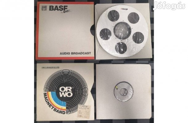 Audio Broadcast Stúdió Magnószalagok 26,5 cm-es NAB Fém Orsókon Eladók