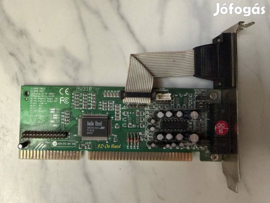 Audio Excel ISA hangkártya IBM PC-ből kiszerelve (nem Sound Blaster)