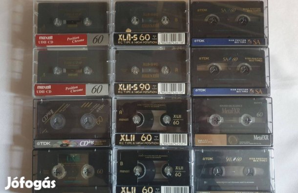 Audio magnó kazetta TDK Maxell Sony 12 darab