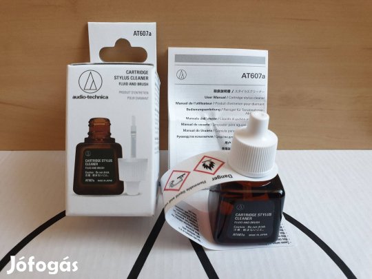 Audio-technica AT607a tűtisztító folyadék kefével vinyl bakelit Új