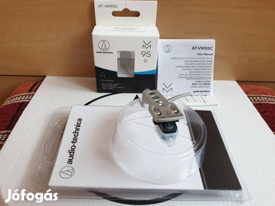 Audio-technica VM95C + HS1P komplett hangszedő lemezjátszó tű vinyl Új