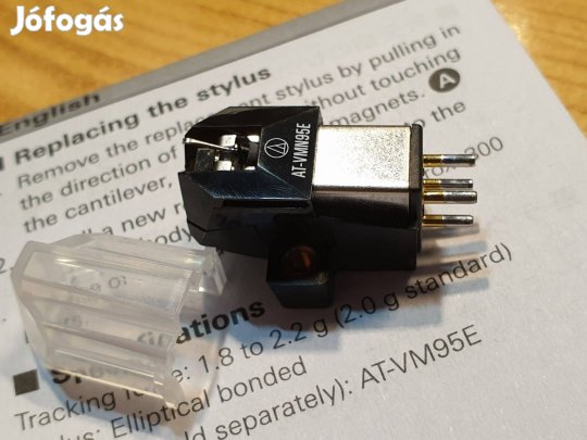 Audio-technica VM95E BK (Fekete) lemezjátszó hangszedő bakelit viny Új