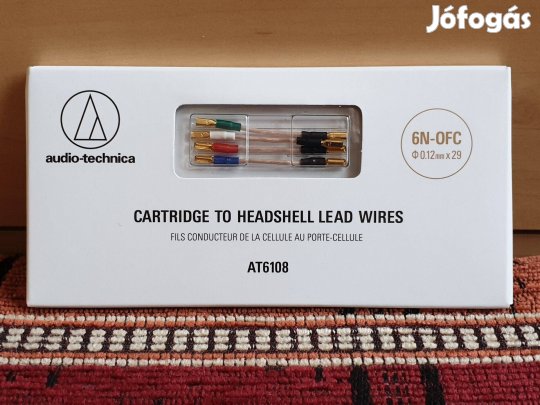 Audio-technica headshell kábel készlet 6N-OFC GOLD -Japan gyártás- Új