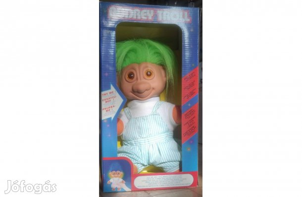 Audrey Troll baba eredeti dobozában kb. 30 cm