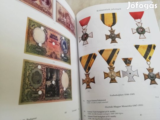 Aukció katalógus ritka szép db "Kitüntetés és Numizmatikai"