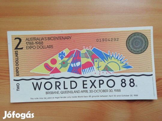 Ausztrál 2 dolláros Bicentenáriumi expora 1788-1988-as jubileu