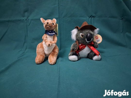 Ausztrál állatokat ábrázoló plüss figurák