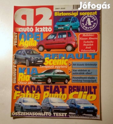 Autó Kettő 2000/7 Július (melléklet: Nissan Almera) 10kép+tartalom