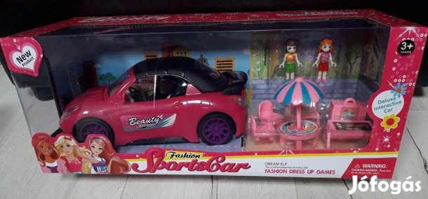 Autó babákkal és kiegészítőkkel