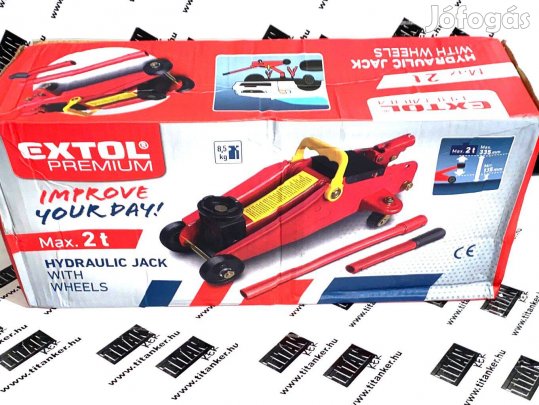 Autó emelő hidraulikus krokodil emelő 2 tonnás 135-335 mm 2t Extol