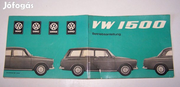 Auto kezelési útmutató szervízkönyv - Volkswagen VW1500, 1965