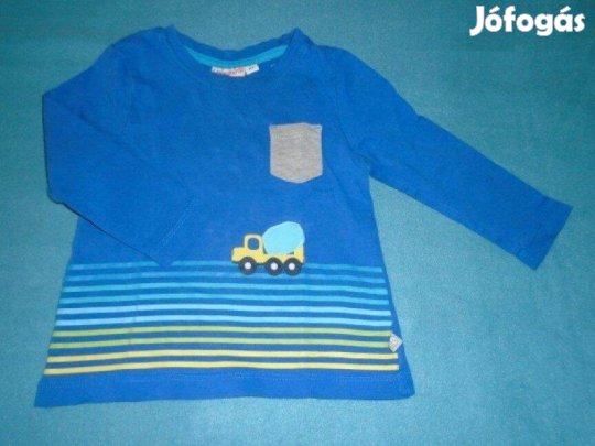 Autó mintás és kék hosszú ujjú felső 9-12 hó (méret 80)