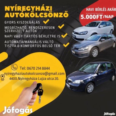 Autóbérlés Bérautó Autókölcsönzés Nyiregyháza Debrecen