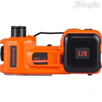 Autóemelő kompresszorral 5 tonnás 12 V, 180 W-os csavarkulcs,