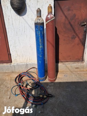 Autogén lánghegesztő felszerelés acetilén oxigén palack