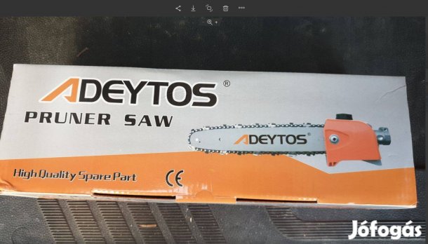 Automata olajozással 9 bordás meghajtószárhoz magassági ágvágó adapter