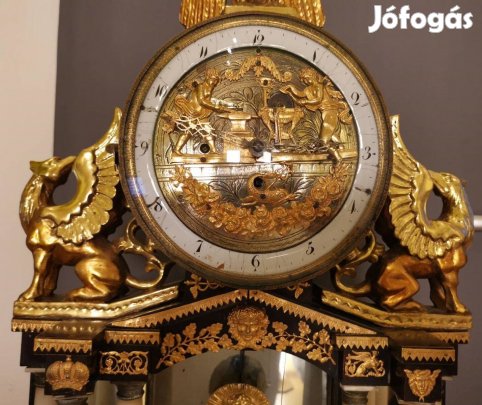 Automata számlapos, negyedütős empire asztali óra