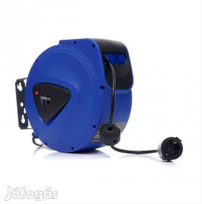 Automata visszacsévélésű 20méter elektromos hosszabbító kábel kábeldob