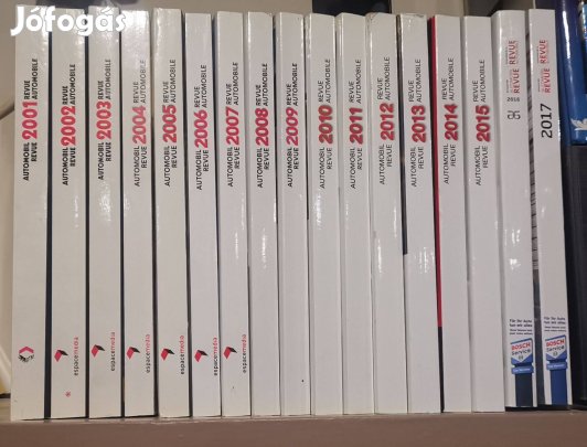 Automobil Revue svájci katalógus 17 db 2001 - 2017, 1 db 10 e Ft