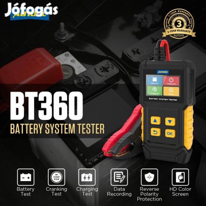 Autool BT360 digitális akkumulátortesztelő / Digital Battery Tester