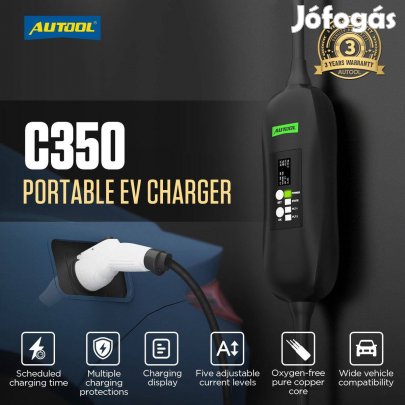 Autool C350 Hordozható Elektromos Autó töltő / Portable EV Charger
