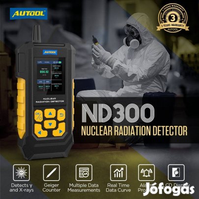 Autool ND300 Hordozható Geiger-számláló / Nukleáris Sugárzásmérő