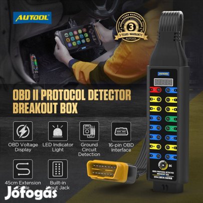 Autool OBD2 Diagnosztikai Csatlakozó teszter / OBD2 Breakout Box
