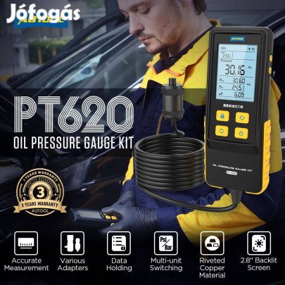 Autool PT620 Motorolaj-nyomásmérő / Engine Oil Pressure Gauge