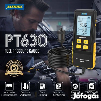 Autool PT630 digitális kijelzős üzemanyagnyomás-mérő