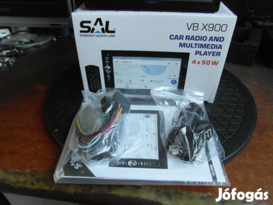 Autórádió multimédiás 2DIN-es Új SAL Vbx900 típus Új/dobozos