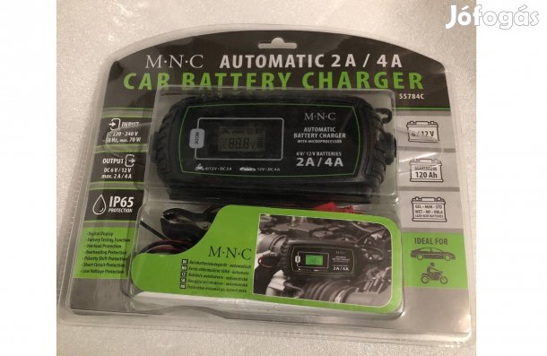 Autós Automata akkumulátor töltő - 230 V - 2 A / 4 A