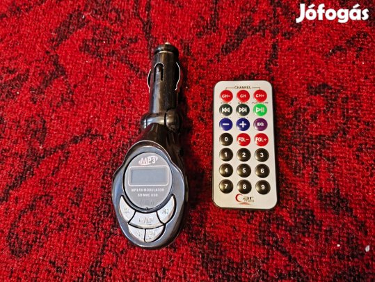 Autós FM transmitter távirányítóval eladó