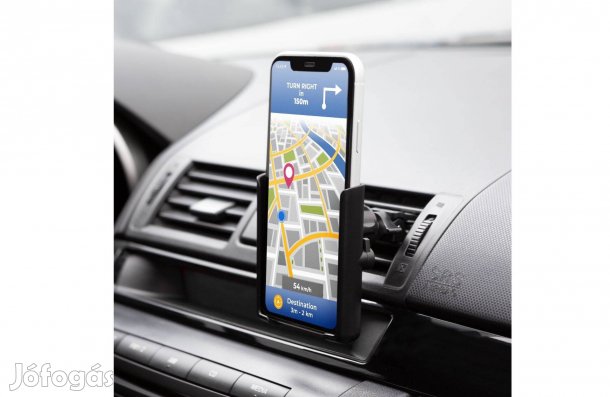 Autós Telefontartó gömbcsuklós szellőzőrácsba rögzíthető 65-80mm