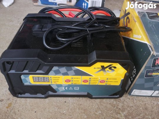 Autós akkumulátortöltő indításrásegítő funkcióval