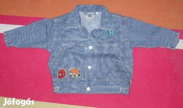 Autós farmerkabát 80-as méret - kisfiúnak