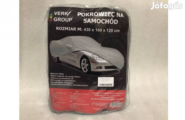 Autótakaró ponyva 4 évszakos Peva - M méret (430 x 160 x120 cm)