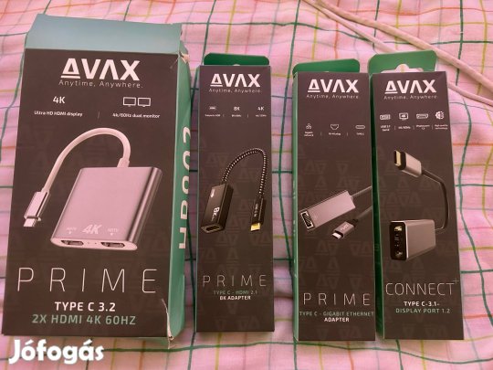 Avax bontatlan USB-C - 4K/8K 60Hz és Ethernet átalakítók