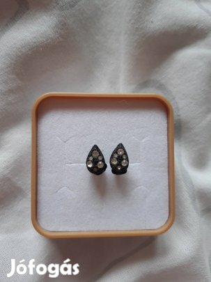 Avon fekete csepp formájú strasszos fülbevalók