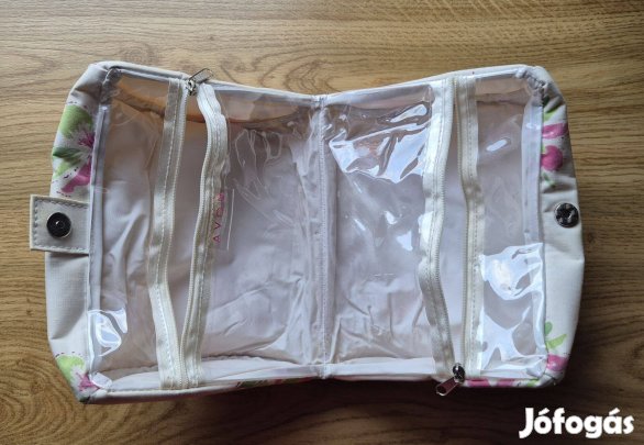 Avon kozmetikai táska neszeszer virág mintás henger alakú AC