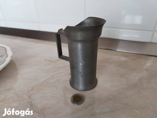 Az 1800-as évekből ritka jelzet ón mérőedény szép ritka db