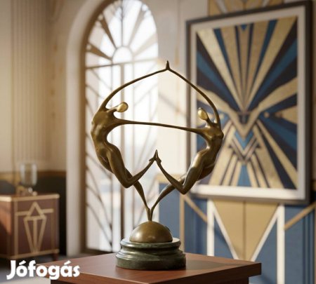 Az Élet Tánca - Exkluzív Art Deco bronz szoborpár