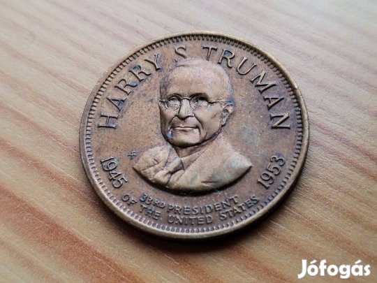 Az USA Elnöke bronz emlékérem "Harry Truman"